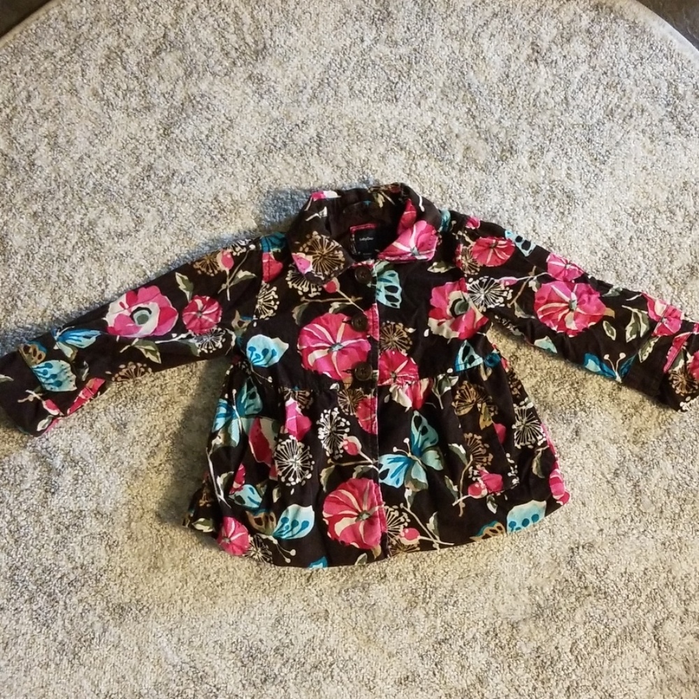 ⚘4 for $24⚘ Corduroy floral/butterfly fall jacket